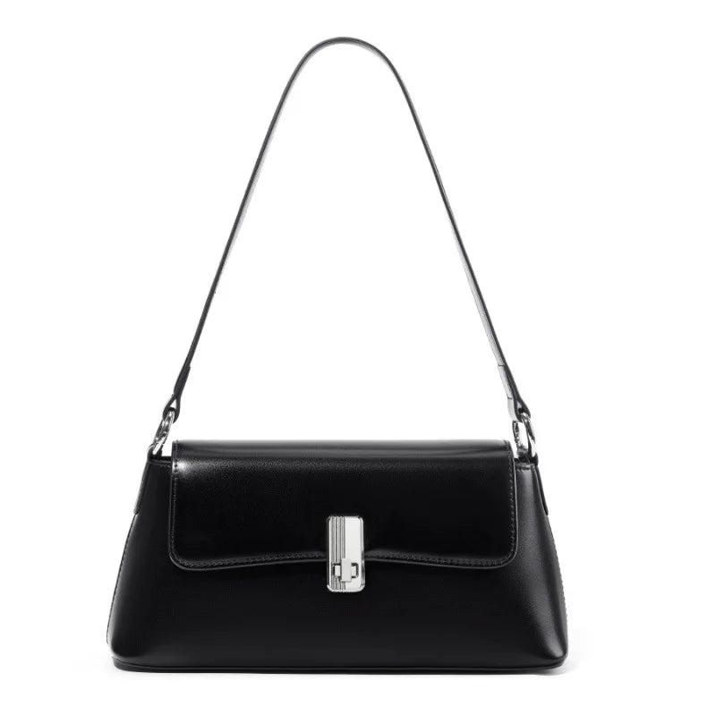Red Leather Flap Shoulder Bag