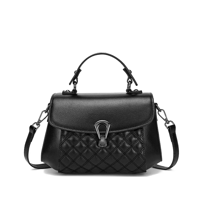 Quilted Leather Satchel Bag
