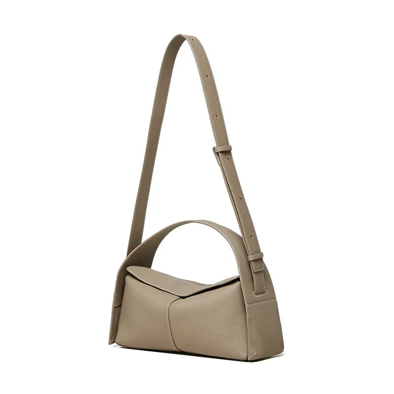Geometric Leather Shoulder Bag