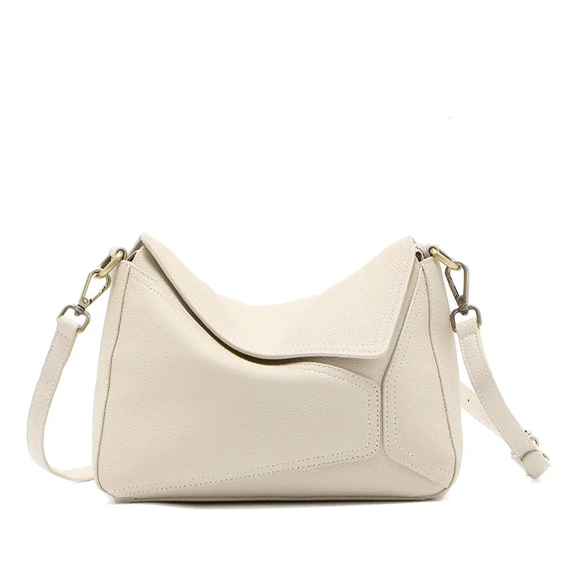 Ivory Wave Flap Crossbody Bag