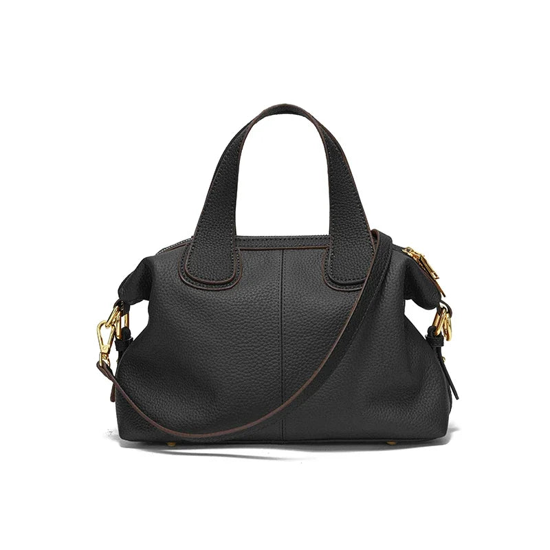 Sage Pebbled Leather Crossbody Satchel