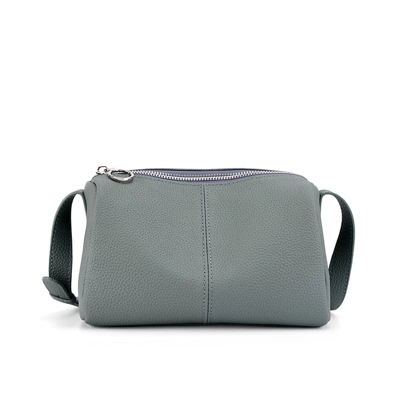 Mini Pebbled Leather Boston Crossbody Bag