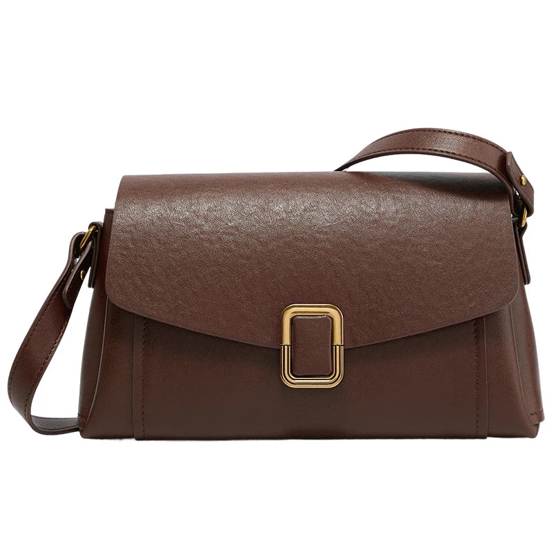 Ivory Rectangle Buckle Crossbody Bag
