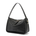 Pebbled Leather Zip Shoulder Bag