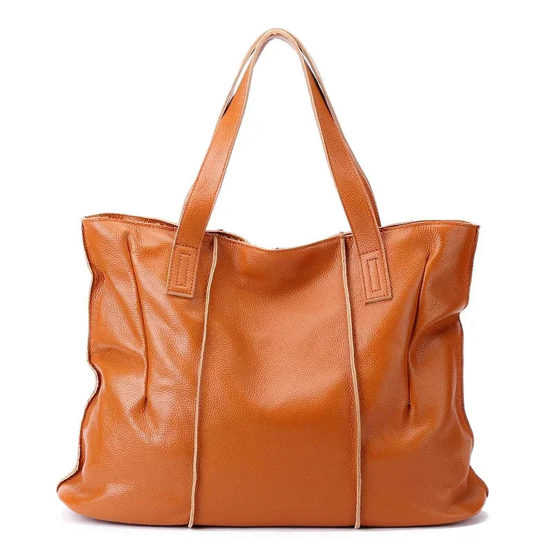 Large Capacity Soft Leather Tote Bag