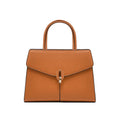 Stone Leather Lock Satchel