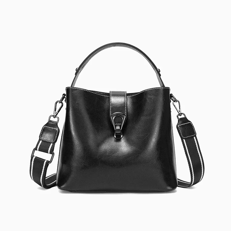 Ivory Lock Bucket Crossbody