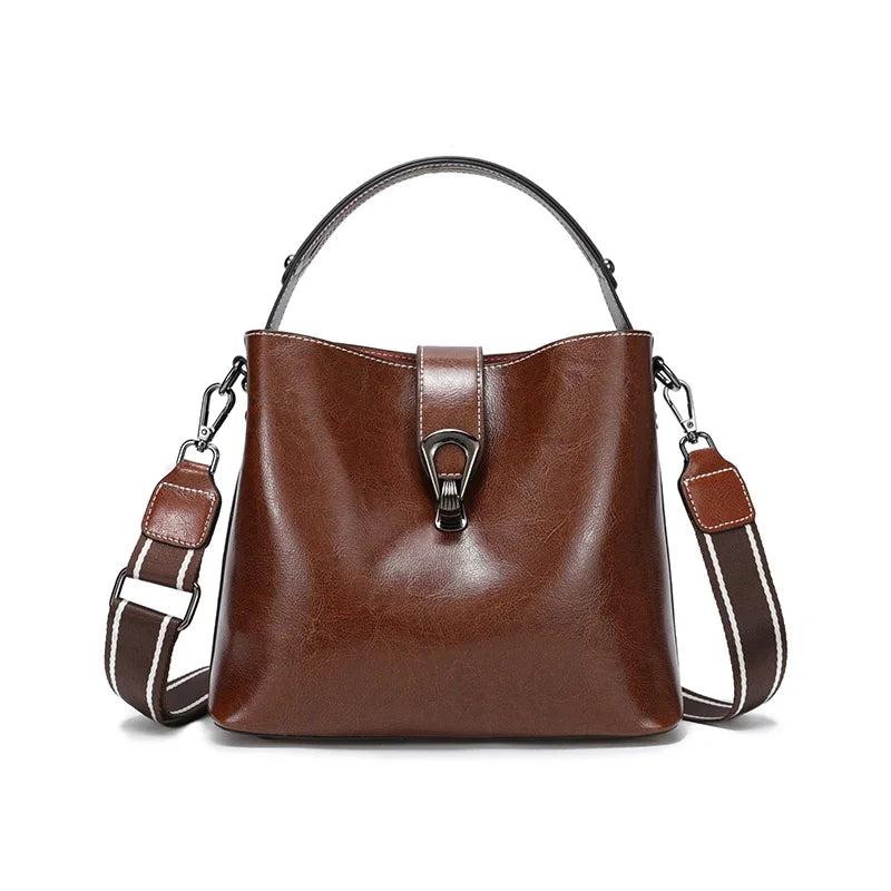 Ivory Lock Bucket Crossbody