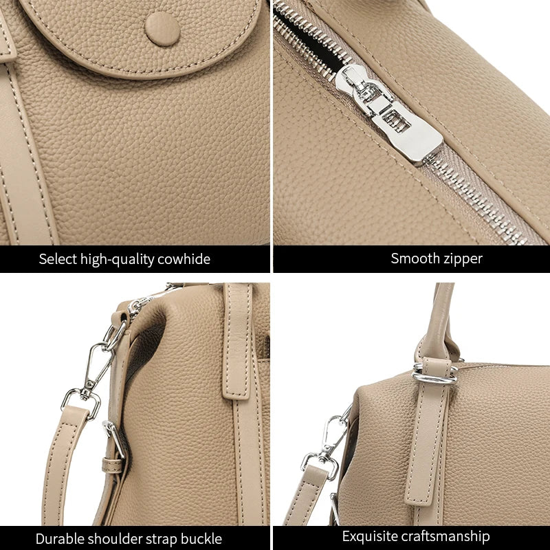 Pebbled Leather Satchel Bag