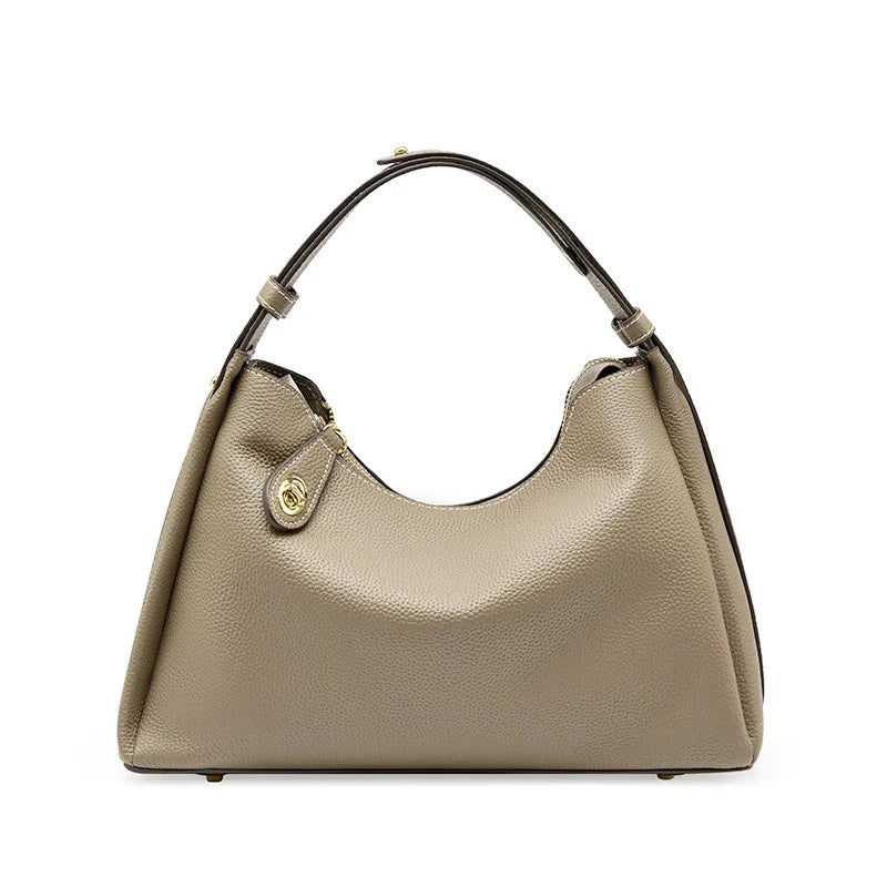 Ivory Pebbled Shoulder Bag