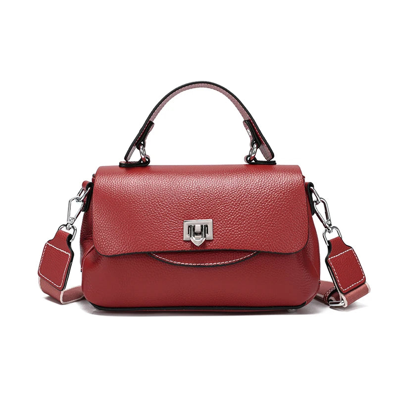 Ivory Pebbled Flap Crossbody