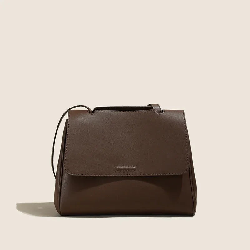 Structured Leather Shoulder Bag