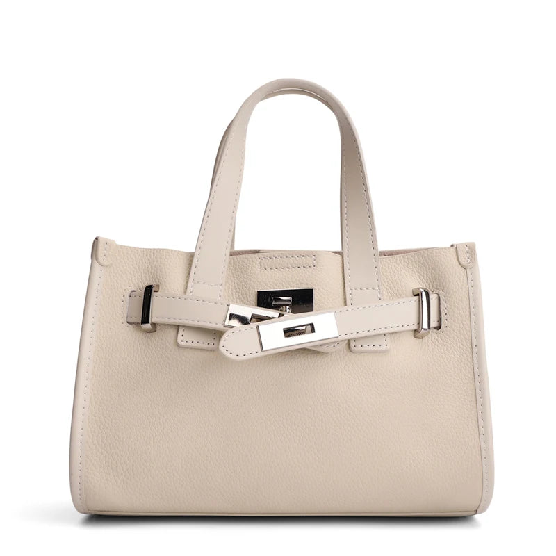 Ivory Belted Mini Tote
