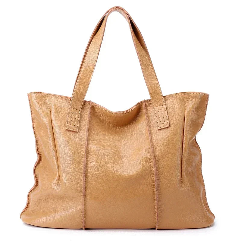Large Capacity Soft Leather Tote Bag