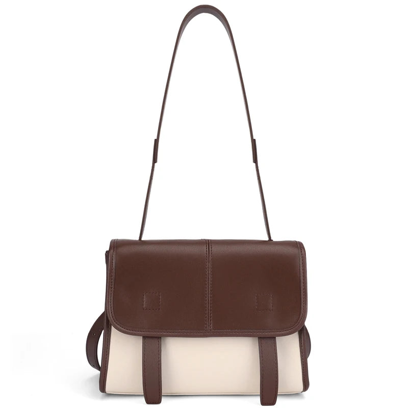 Minimalist Leather Flap Satchel