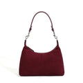 Burgundy Suede Shoulder Bag