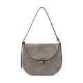 Suede Saddle Shoulder Bag