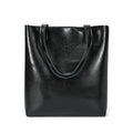 Dark Brown Leather Carryall Tote