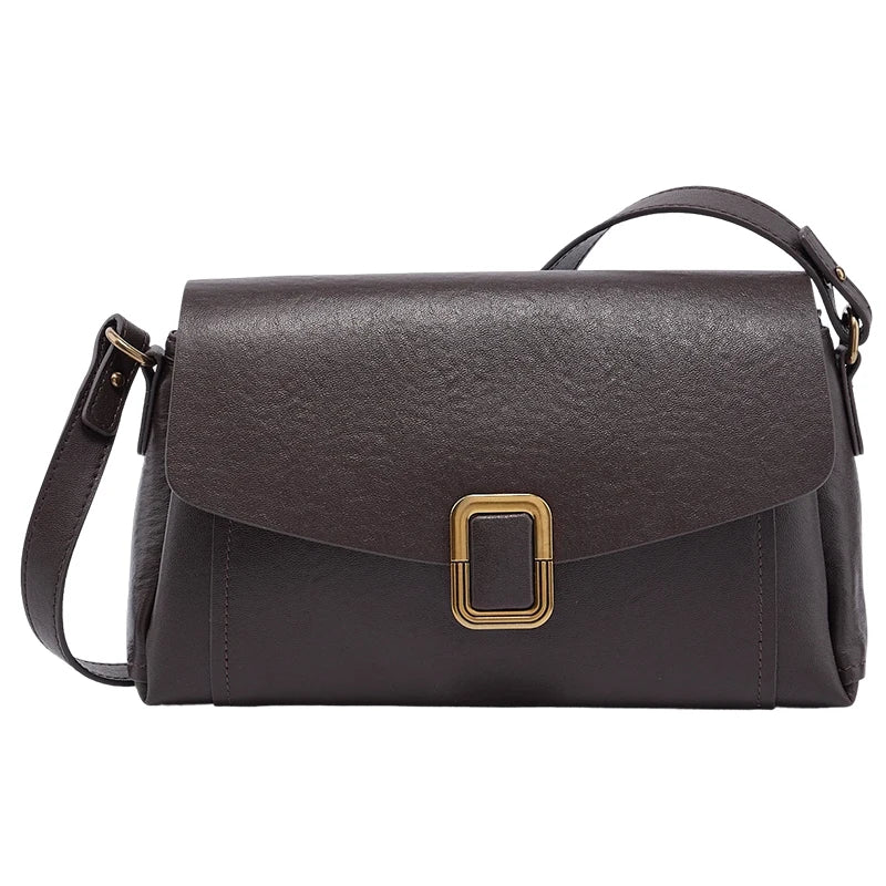 Ivory Rectangle Buckle Crossbody Bag