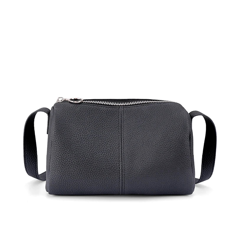 Mini Pebbled Leather Boston Crossbody Bag