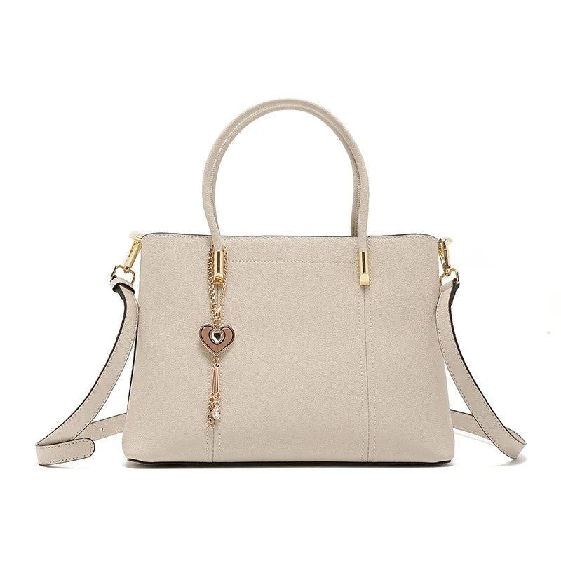 Caramel Leather Charm Tote