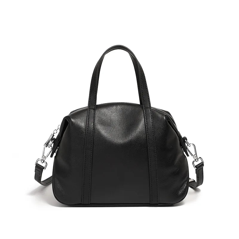 Brown Leather Boston Bag