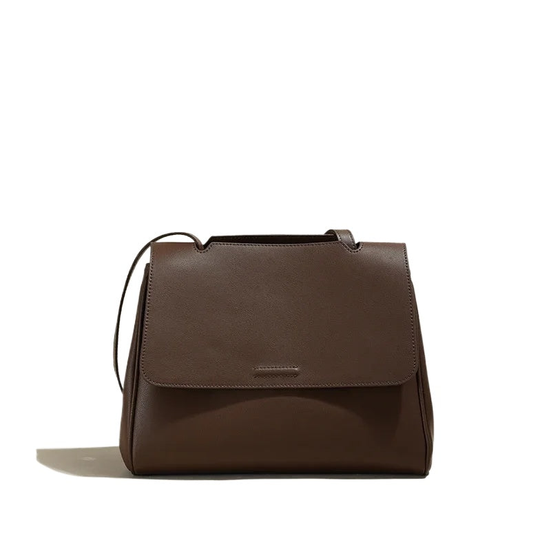 Structured Leather Shoulder Bag
