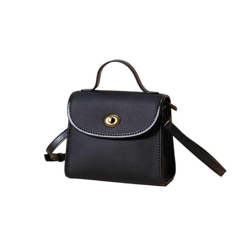 Pebbled Leather Top Handle Crossbody