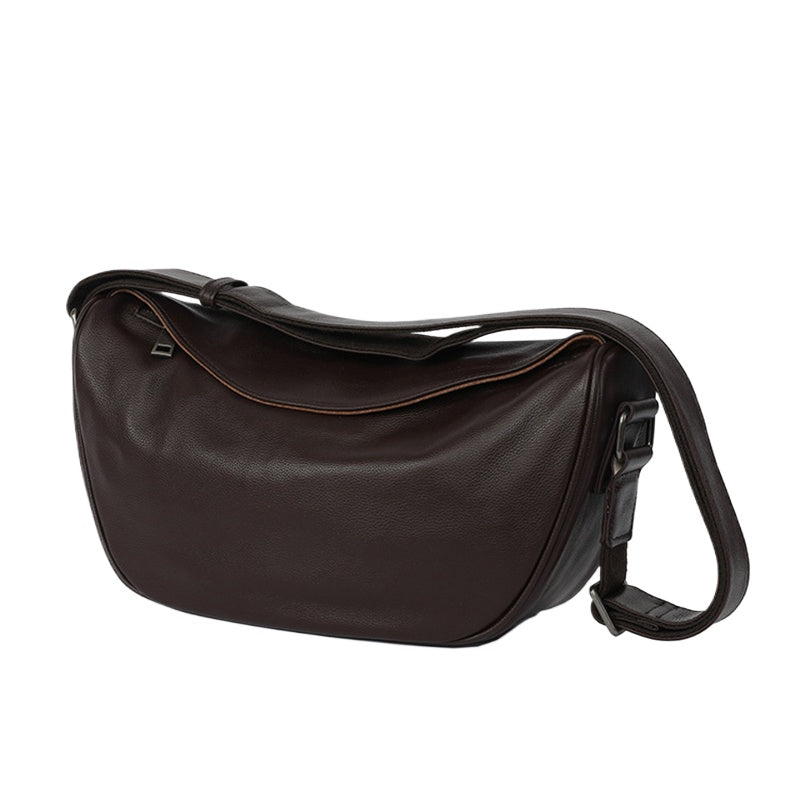 Black Leather Sling Bag