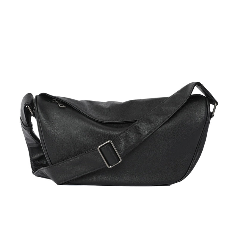 Black Leather Sling Bag