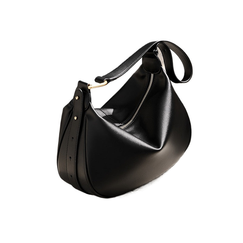 Ivory Dumpling Leather Shoulder Bag