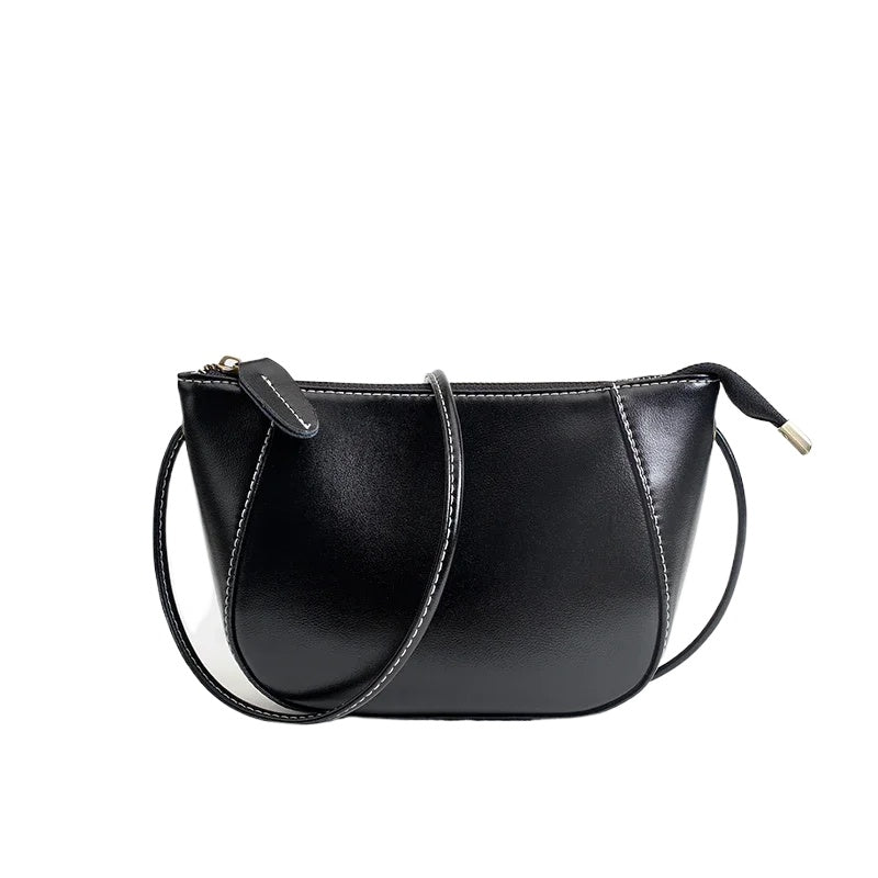 Minimal Leather Shell Bag