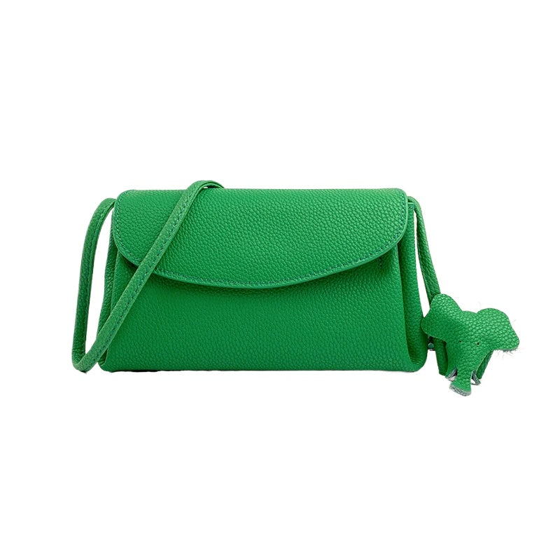 Compact Pebbled Crossbody Purse