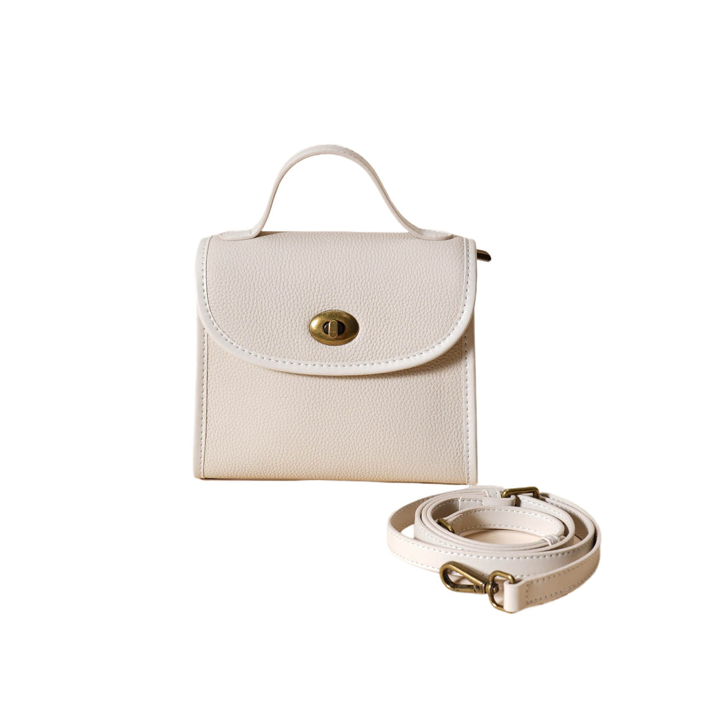 Pebbled Leather Top Handle Crossbody